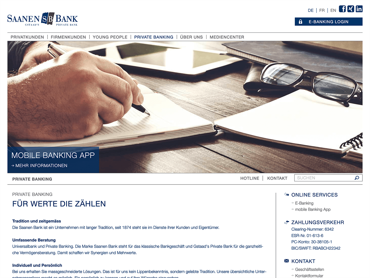 Saanenbank Privat Banking Saanenbank Privat Banking