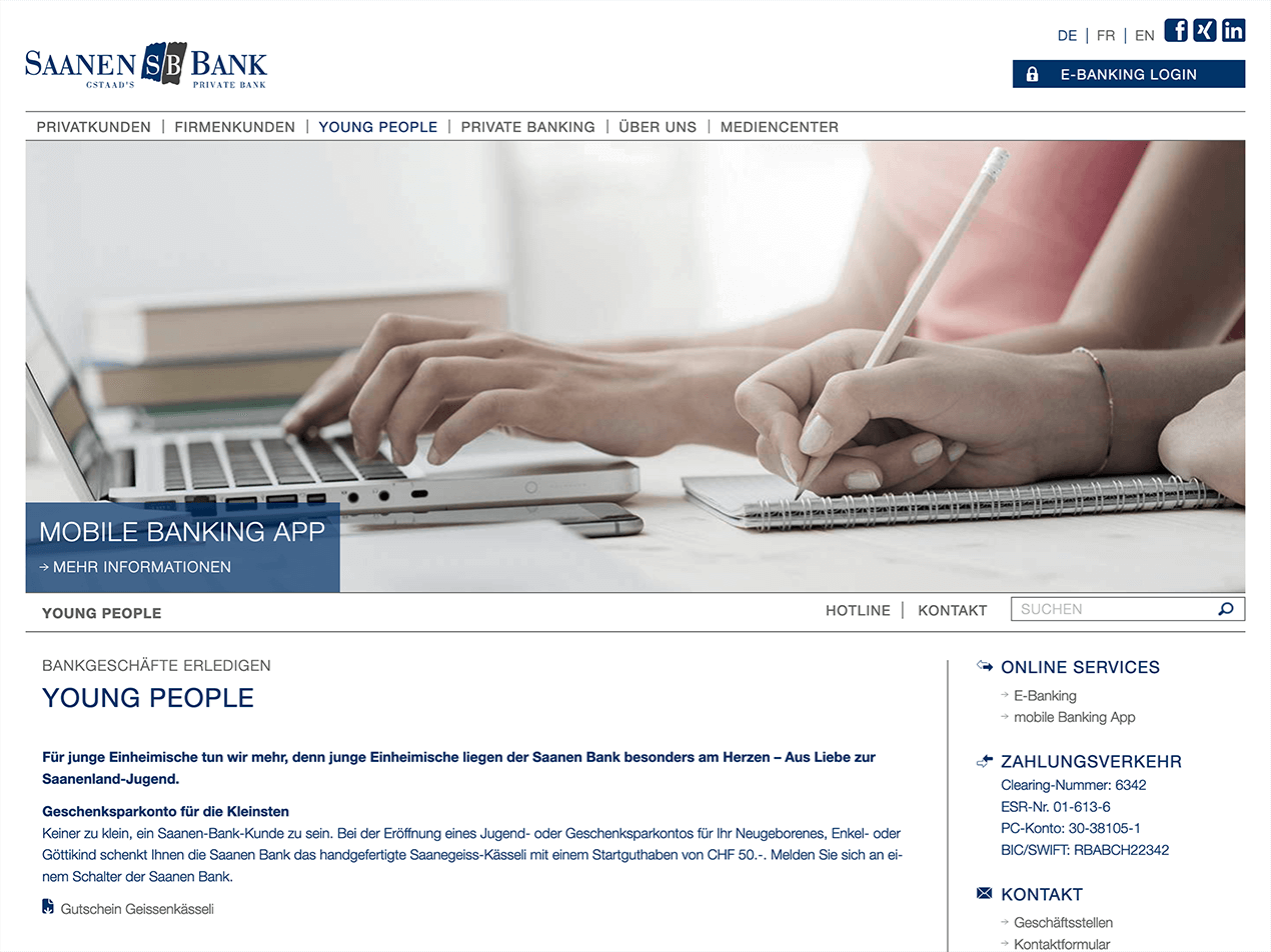 Saanenbank Young People Saanenbank Young People